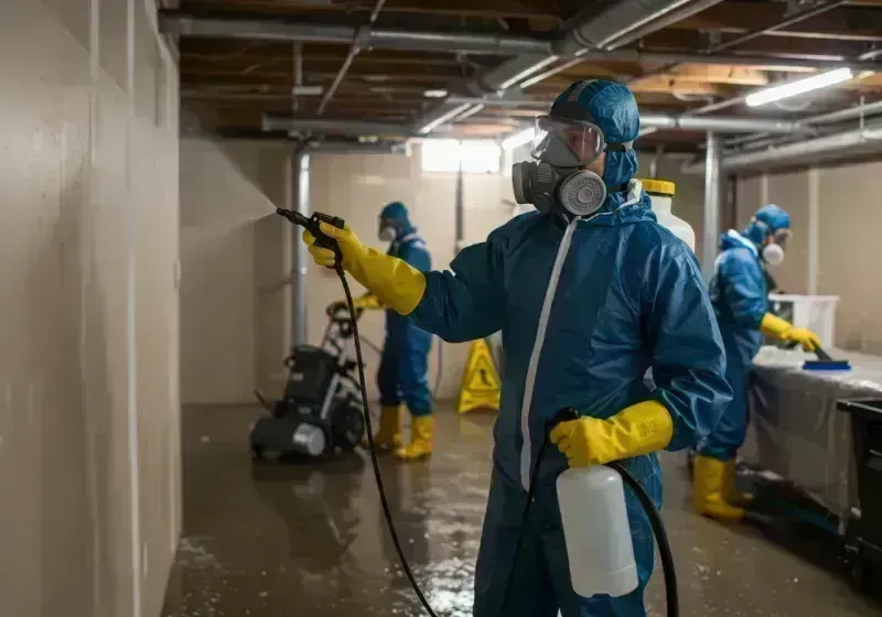 Basement Sanitization and Antimicrobial Treatment process in Cortland, IL